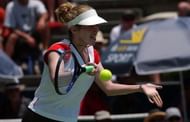 Amy Frazier returns the ball during the ASB Bank W